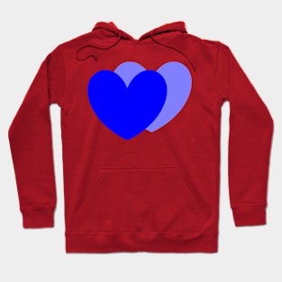 Blue Love Hearts Hoodie